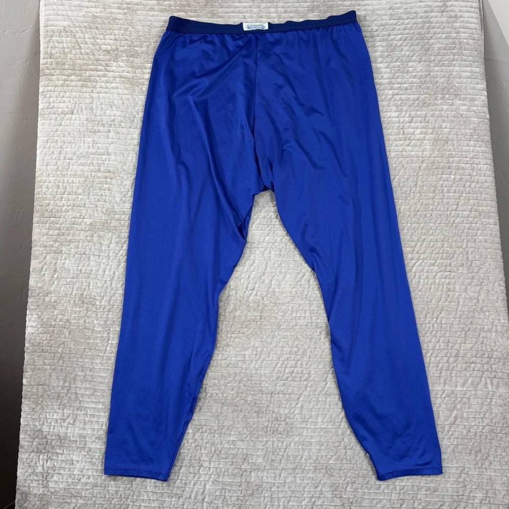 Patagonia‎ Capilene Mens XL Blue Base Layer Thermal Pants Leggings Made in USA